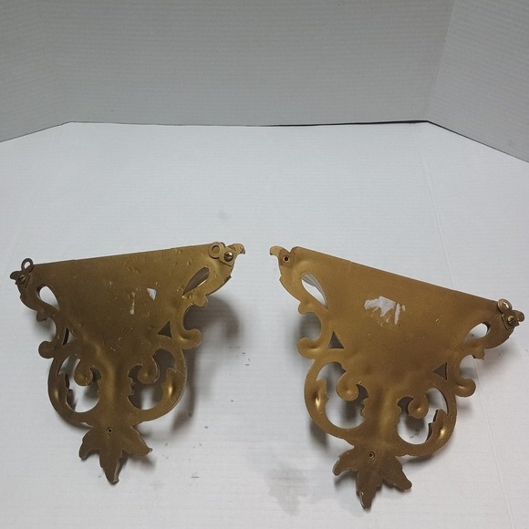 Vintage Gold Dart USA 4446 Wall Decor Ornate Pocket Sconce Set Of 2 - Picture 4 of 8